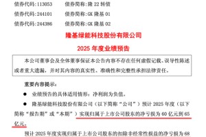 三家光伏龙头公司，2025年业绩预亏，合计超160亿元
