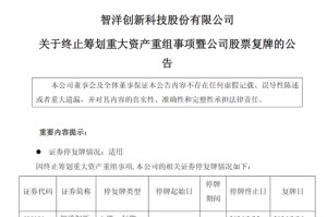 688191复牌！终止重组，改战略投资