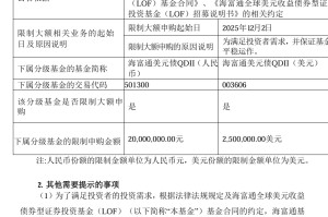 三日内限购额从100元到2000万元再到100元，海富通这只基金在做什么？